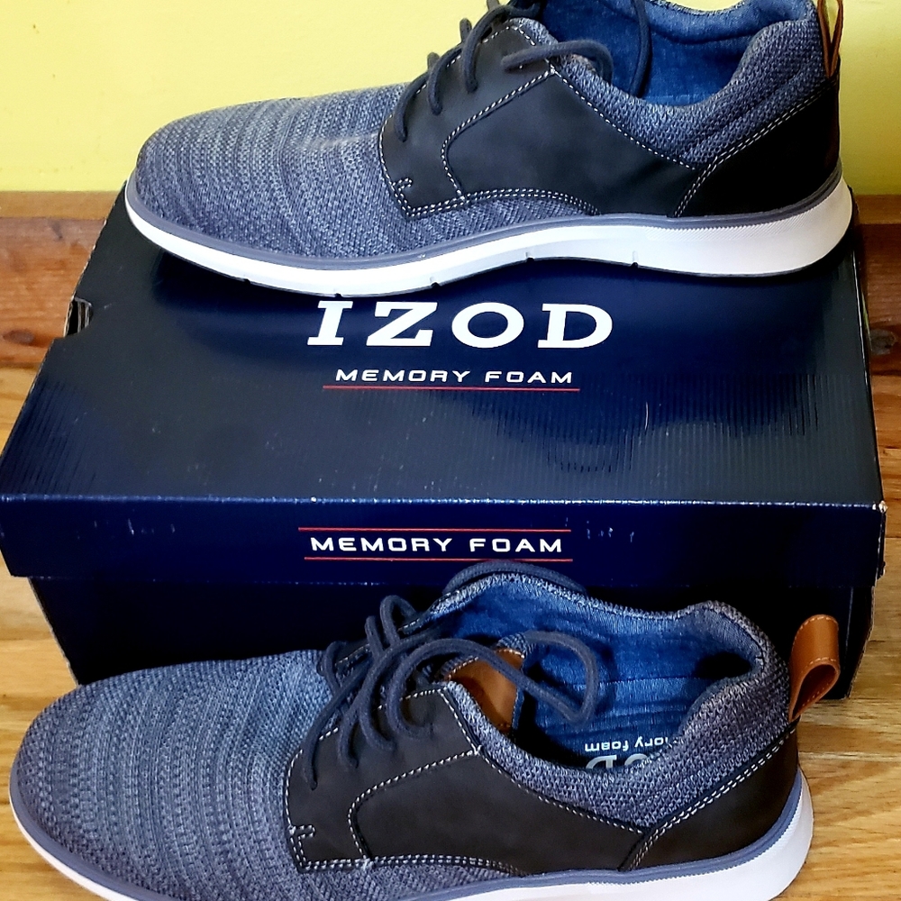 Men's Izod Gray Casual Dress Shoes Size 8.5
